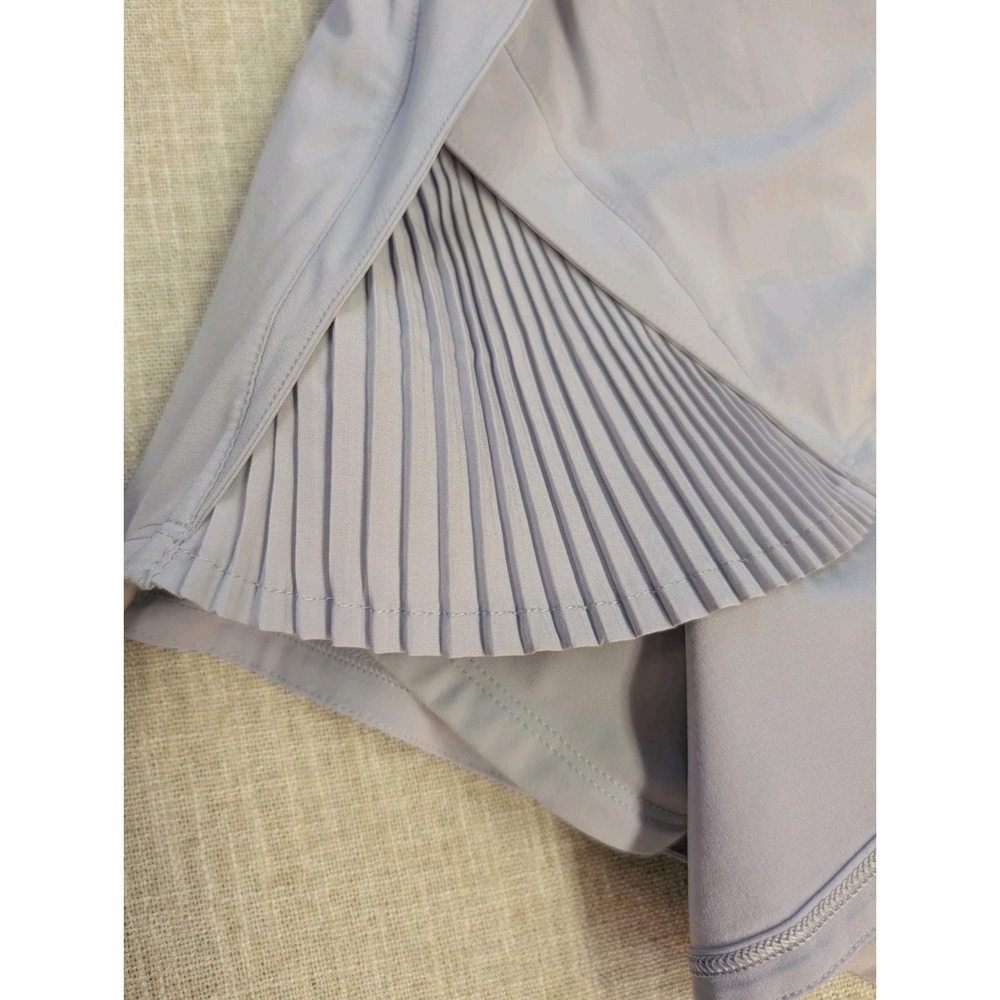 Lululemon Play Off The Pleats Skirt 13" Length Size 10 Silver Lilac SIRL 75630 - Picture 8 of 12